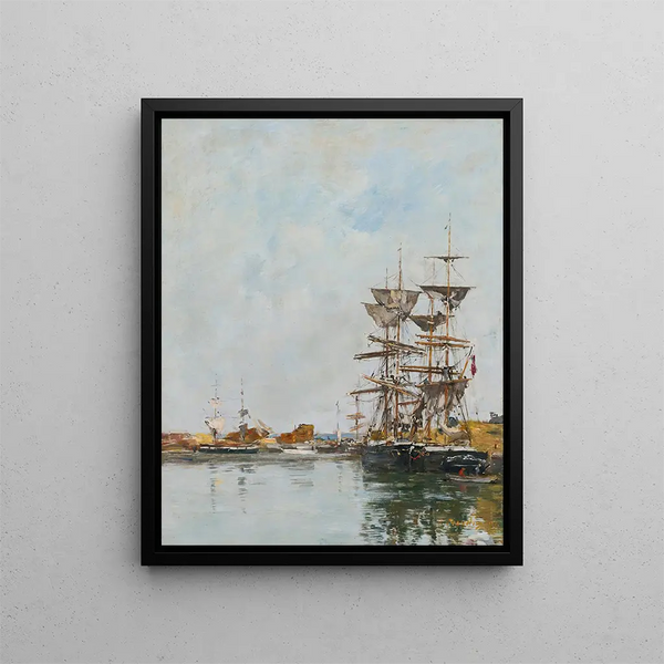 Deauville Le Bassin - Eugène Boudin — gerahmtes Bild an der Wand