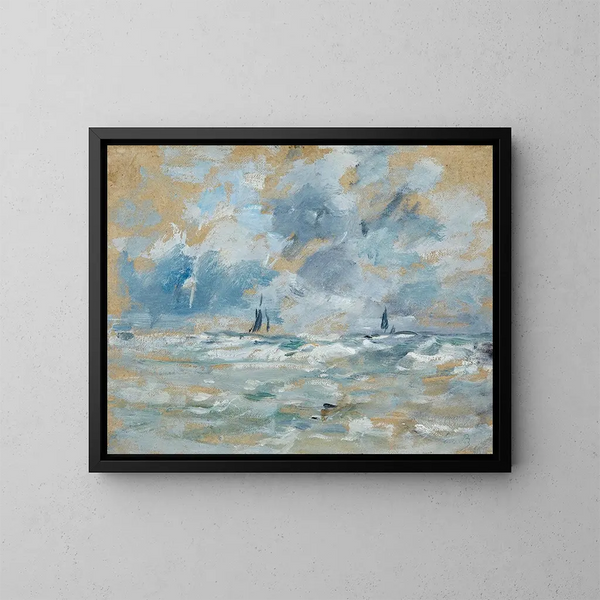 Effets de nuages en pleine mer - Eugène Boudin — gerahmtes Bild an der Wand