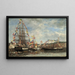 Festival im Hafen von Honfleur - Eugène Boudin — gerahmtes Bild an der Wand