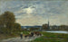 Krankenhaus-Camfrout Dorf und Mündung - Eugène Boudin — Ansicht des Kunstwerks