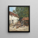 La Provende des Poules - Eugène Boudin — gerahmtes Bild an der Wand