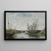 La Touques Gezeiten - Eugène Boudin — gerahmtes Bild an der Wand