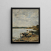 La Touques am Morgen - Eugène Boudin — gerahmtes Bild an der Wand