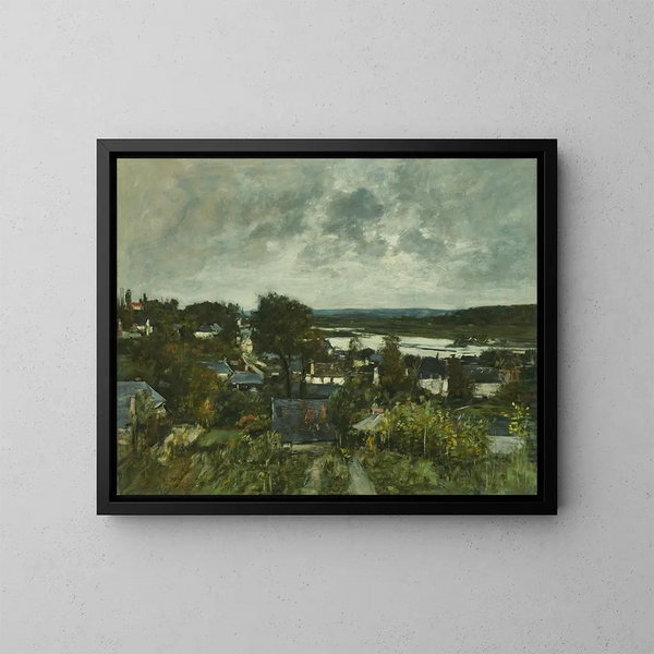 La Touques près de Deauville - Eugène Boudin — gerahmtes Bild an der Wand