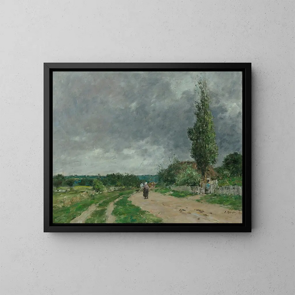 Die Straße von Deauville - Eugène Boudin — gerahmtes Bild an der Wand