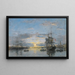 Le Havre, der Vorhafen bei Sonnenuntergang - Eugène Boudin — gerahmtes Bild an der Wand