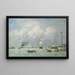 Le Havre, Eingang des Hafens - Eugène Boudin — gerahmtes Bild an der Wand