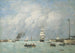 Le Havre, Eingang des Hafens - Eugène Boudin — Ansicht des Kunstwerks