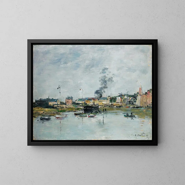Le Port de Trouville - Eugène Boudin — gerahmtes Bild an der Wand