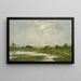 Die Ufer der Touques während der Flut - Eugène Boudin — gerahmtes Bild an der Wand