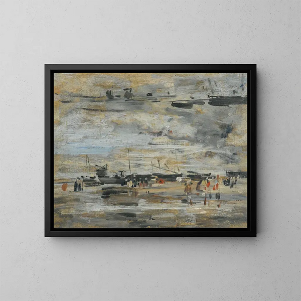 Mare Basse étude - Eugène Boudin — gerahmtes Bild an der Wand