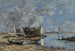 Plougastel das Überqueren der Fähre (Fallkonflikt) - Eugène Boudin — Ansicht des Kunstwerks