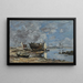 Plougastel das Überqueren der Fähre (Fallkonflikt) - Eugène Boudin — gerahmtes Bild an der Wand