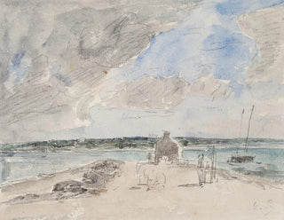 Plougastel, der Durchgang an der Mündung des Flusses Landerneau - Eugène Boudin — Ansicht des Kunstwerks