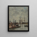 Hafen am Kai - Eugène Boudin — gerahmtes Bild an der Wand
