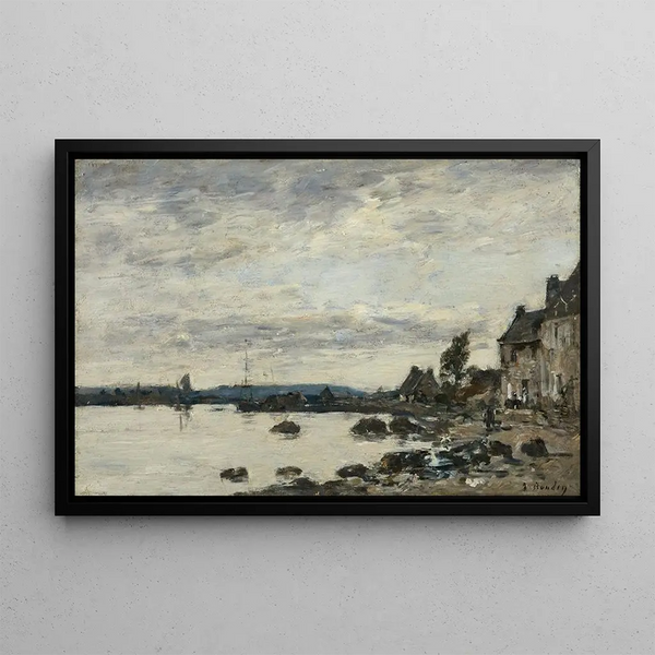 Rivage breton - Eugène Boudin — gerahmtes Bild an der Wand