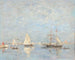 Ausfahrt der Boote in Saint-Vaast-la-Hougue - Eugène Boudin — Ansicht des Kunstwerks