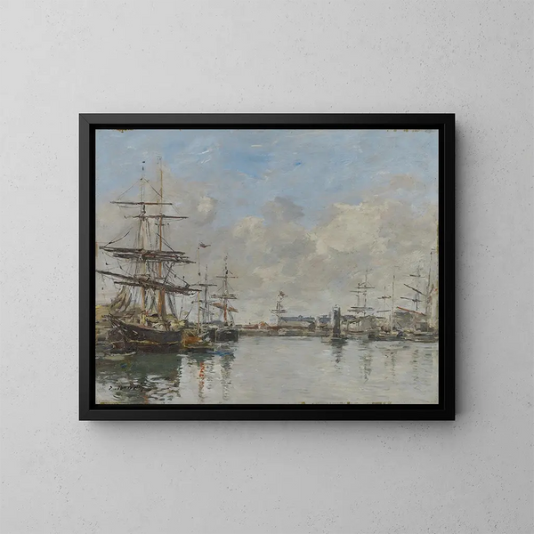 Le Port du Havre - Eugène Boudin — gerahmtes Bild an der Wand