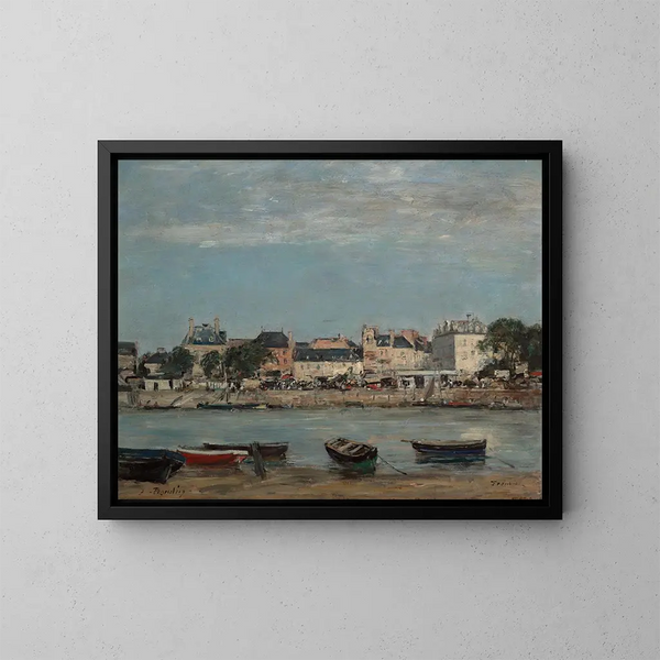 Le Port de Trouville - Eugène Boudin — gerahmtes Bild an der Wand