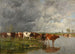 Herde beim Tränken - Eugène Boudin — Ansicht des Kunstwerks