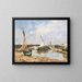 Barques de Trouville entre les jetées - Eugène Boudin — gerahmtes Bild an der Wand
