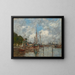 Ein Ecke des Hafens in Trouville - Eugène Boudin — gerahmtes Bild an der Wand