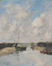 Trouville, die Piers - Eugène Boudin — Ansicht des Kunstwerks