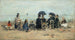 Trouville, Strandszene - Eugène Boudin — Ansicht des Kunstwerks