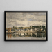 Dorf am Flussufer - Eugène Boudin — gerahmtes Bild an der Wand