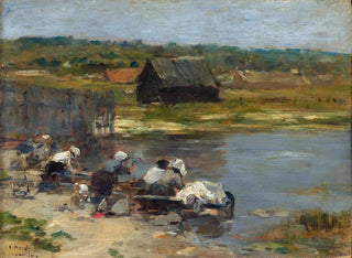 Laveuses am Teichufer - Eugène Boudin — Ansicht des Kunstwerks