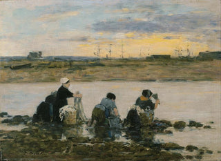 Laveuses am Flussufer - Eugène Boudin — Ansicht des Kunstwerks