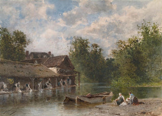 Eugne Ciceri - Les Lavandires Washerwomen.webp