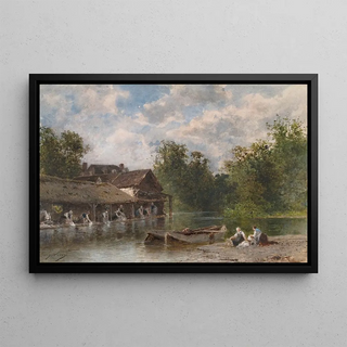 Eugne Ciceri - Les Lavandires Washerwomen.webp