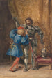 Goetz von Berlichingen in Rüstung gehüllt von seinem Page George - Eugène Delacroix — Ansicht des Kunstwerks