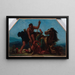 Hercule siegt über Hippolyte, Königin der Amazonen - Eugène Delacroix — gerahmtes Bild an der Wand