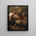 Der Kampf des Giaour und des Pacha - Eugène Delacroix — gerahmtes Bild an der Wand