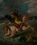 Cavalier marocain traversant un gué - Eugène Delacroix — Ansicht des Kunstwerks