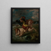 Cavalier marocain traversant un gué - Eugène Delacroix — gerahmtes Bild an der Wand