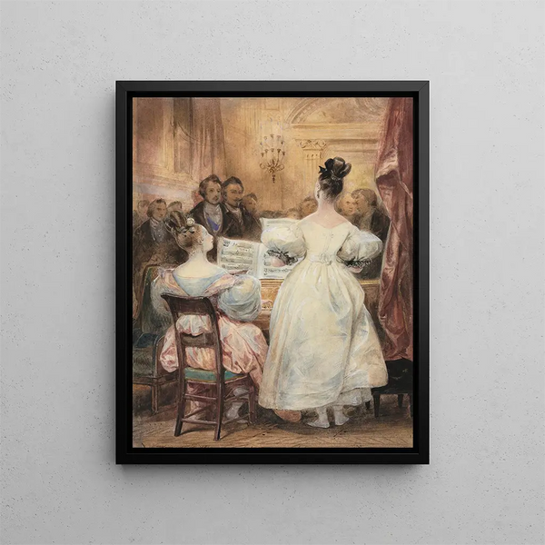 Eugne Devria - A Concert Laura Devria Singing.webp