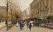 Blumenmarkt La Madeleine - Eugène Galien-Laloue — Ansicht des Kunstwerks