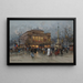 Le Théâtre du Châtelet, Paris - Eugène Galien-Laloue — gerahmtes Bild an der Wand