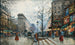 Paris, die Porte Saint-Denis - Eugène Galien-Laloue — Ansicht des Kunstwerks