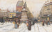 Die Place de Clichy im Schnee, Paris - Eugène Galien-Laloue — Ansicht des Kunstwerks