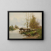 L'étang au bord du village - Eugène Galien-Laloue — gerahmtes Bild an der Wand