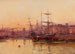 Segelboote am Kai in der Normandie - Eugène Galien-Laloue — Ansicht des Kunstwerks