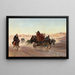 Auf der Kutsche in der Ebene der Kalifen-Gräber, Kairo - Eugène Girardet — gerahmtes Bild an der Wand