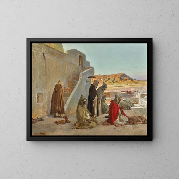 Abendgebete - Eugène Girardet — gerahmtes Bild an der Wand