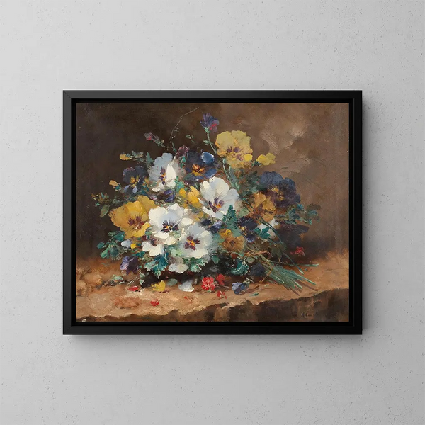 Gedanken - Eugène Henri Cauchois — gerahmtes Bild an der Wand