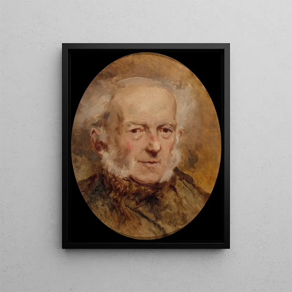 Portrait des Malers Jean-Baptiste Isabey, Vater des Künstlers - Eugène Isabey — gerahmtes Bild an der Wand