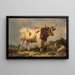 Stier - Eugène Joseph Verboeckhoven — gerahmtes Bild an der Wand